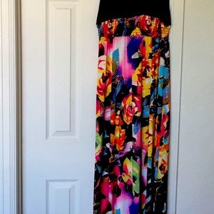New Beautiful floral sleeveless dress long skirt